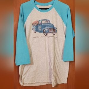 Bella Canvas Blue Truck Shirt